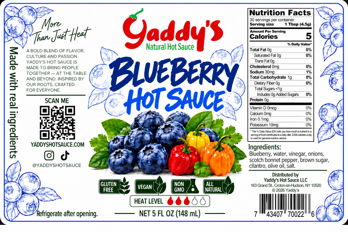 Yaddy's Hot Sauce - Blueberry